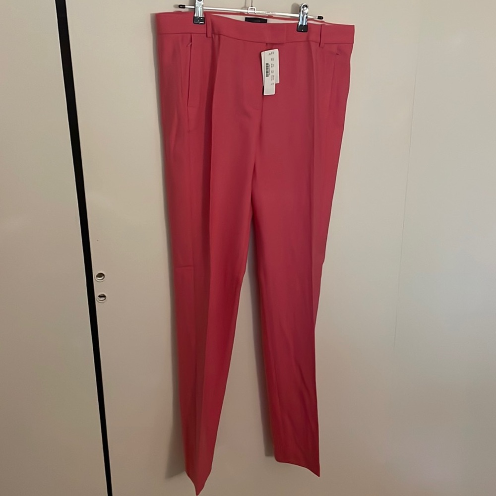 JCrew Maddie pink wool stretch pants